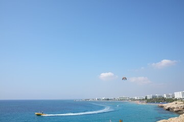 view of the sea from the beach, Cyprus