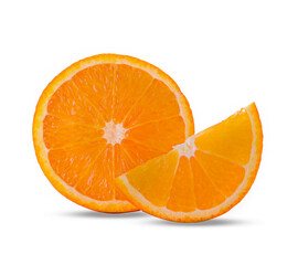Orange  fruit  isolated on white background.