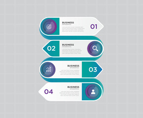 04 steps business infographics design  