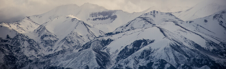 snow covered mountains