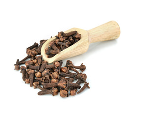 Spice cloves isolated on white background