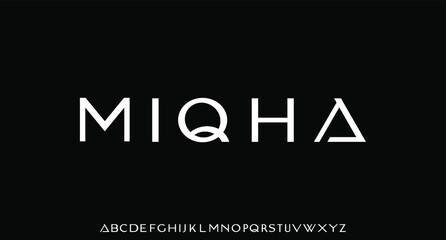 Miqha, luxury modern font alphabetical vector set	
