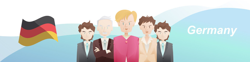ドイツで働くビジネスマン達	