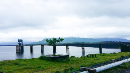 Beautiful scene of Morbe dam, Chowk, Raigad district, Maharastra.