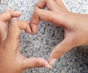 love hands of the child