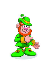 st patricks day leprechaun pointing