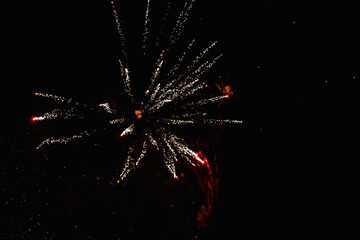 Beautiful fireworks - abstract holiday background