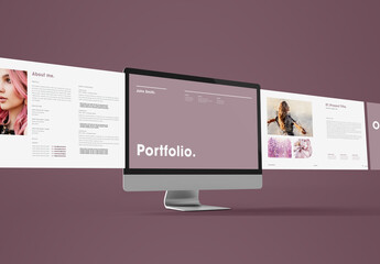 Purple Style Minimal Portfolio and Resume