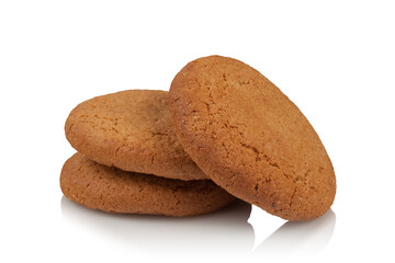 Oatmeal cookies on a white background