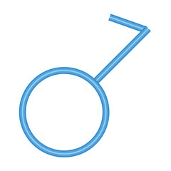 sexual orientation design, demiboy symbol icon, neon style