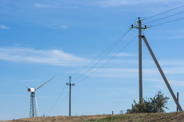 Wind generators and related energy infrastructure. Crimea.