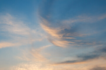 beautiful colorful sky and cloud in twilight time background