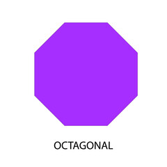 Octagonal on white background. Vector illustration