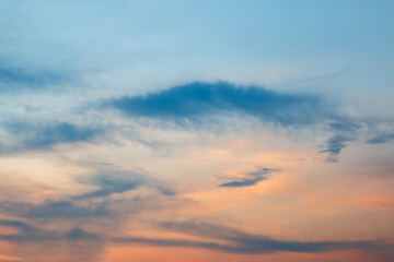 beautiful colorful sky and cloud in twilight time background