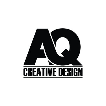 Letter AQ simple logo design vector