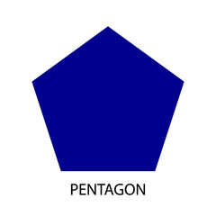 Pentagon on white background. Vector illustration