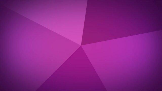 Minimalistic geometric 3D render animation of rotating moving pink lilac purple background. Symmetrical loop pattern of triangular elements. Concept art for advertising, place for ads text inscription