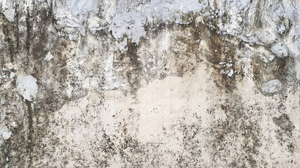 old weathered cement wall background in beige ,grey and white color. rustic grunge and dirty wall for abandoned concept background.