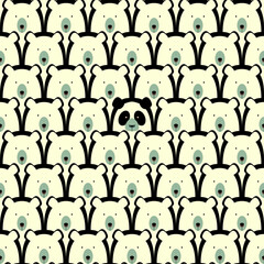 Bear seamless cartoon pattern