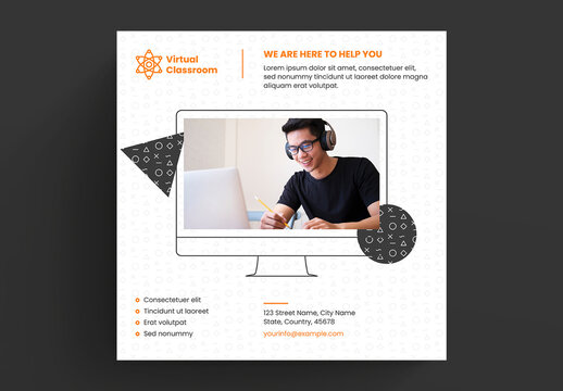 Online Class Social Media Post Layout