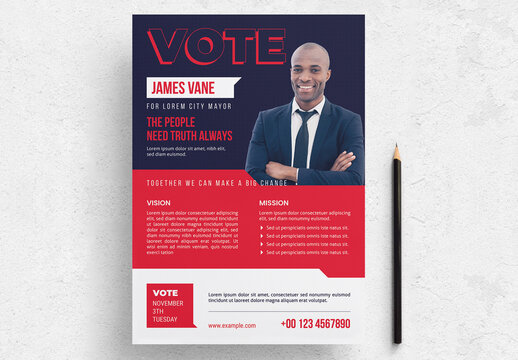 Political Voting Flyer Layout