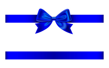 blue bow and ribbon