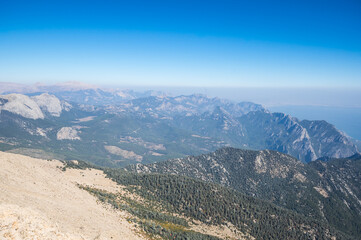 Obraz premium Panoramic view from the peak of Tahtali