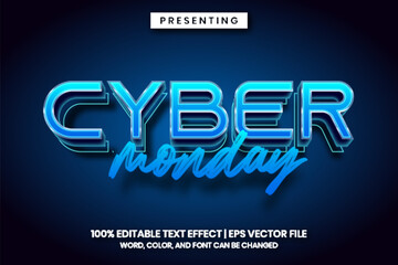 Cyber monday text effect style