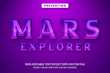 Mars explorer movie cinema style text effect