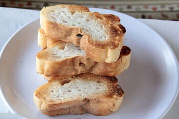 fresh and hot bread from the oven