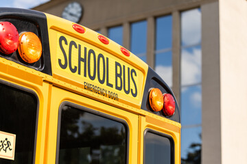 school bus lettering, school bus sign.
