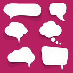 speech bubbles collection with free space
