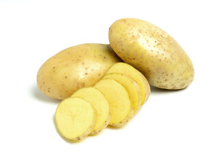 New potato isolated on white background.