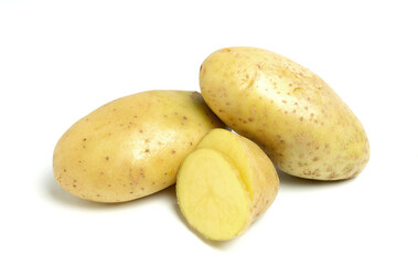 New potato isolated on white background.