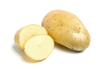 New potato isolated on white background.