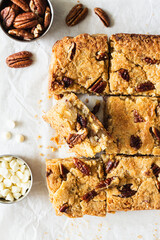 Pecan and White Chocolate Blondies