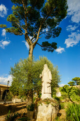 Estatua de Ramon Llull.Santuario de la mare de Déu de Cura.Algaida.Es Pla.Mallorca.Illes Balears.España.
