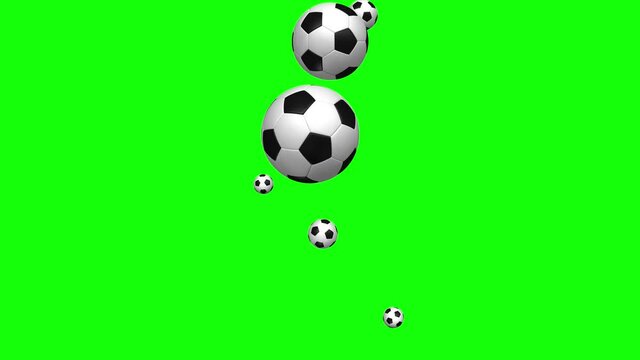 3d rendered animation of bouncing soccer ball