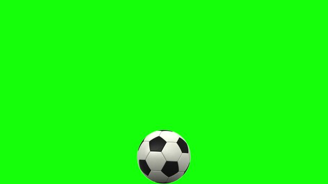 3d rendered animation of rolling soccer ball