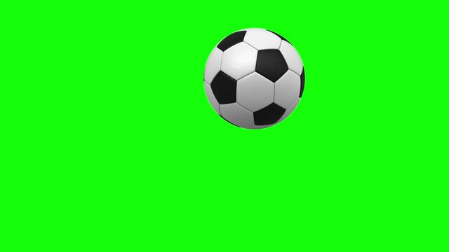 3d rendered animation of flying soccer ball

