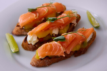 Delicious homemade smoked salmon gluten free canape