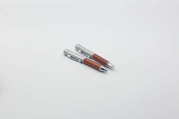 set of pens on white background