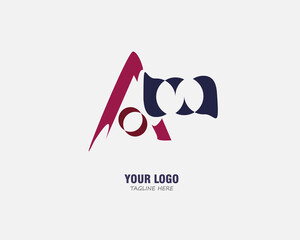 Related design logos, Abstract font logos.