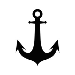 Ship anchor nautical icon 
