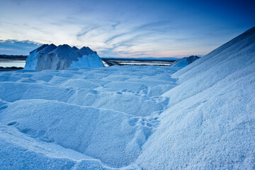 Montaña de sal.Salinas de levante.Migjorn.Mallorca.Islas Baleares. España.