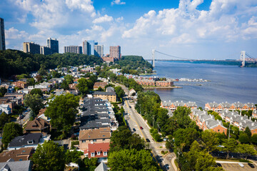 Aerial of Edgewater New Jersey 