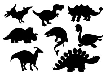 dinosaur silhouettes set