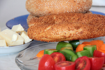 hot and fresh sesame bagel