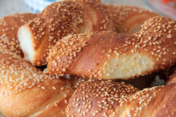 hot and fresh sesame bagel