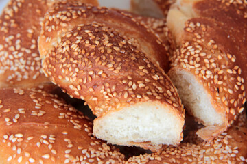 hot and fresh sesame bagel